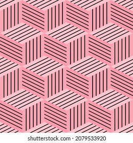 hexagonal pink background pattern for screening on various materials such as bags, handkerchiefs, mobile phone cases, glass, etc.