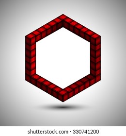 Hexagonal plastic frame with interlaced texture can be used as part of other creative designs, symbols, logos, etc...
Editable vector with several layers.
Eps 10