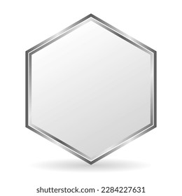 hexagonal plate on white background