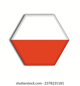 Hexagonal Poland flag icon vector illustration