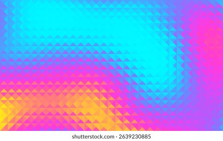Hexagonal polygonal abstract background. Colorful triangle gradient design. Low poly triangles shape banner. Vector illustration.