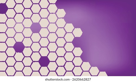 hexagonal purplu dark blue baground with brush grunge grain