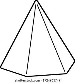 Hexagonal Pyramid Basic Shape Icon Outline Stock Vector (Royalty Free ...
