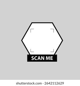 Hexagonal QR Box with Bottom Label 