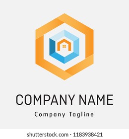 Hexagonal Real Estate Logo / Mortgage Logo (EXCLUSIVE LOGO, ONCE ITS SOLD, I WILL DELETED THIS LOGO IF BUY A EXCLUSIVE LICENSE)