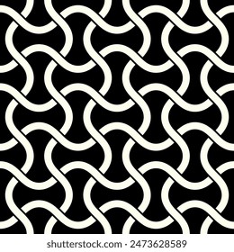 Sechseckige, sich wiederholende Muster von nahtlosen Hexagon-Symbolmustern, komplementäre geometrische Linien-Hintergrund-Vektorgrafik.