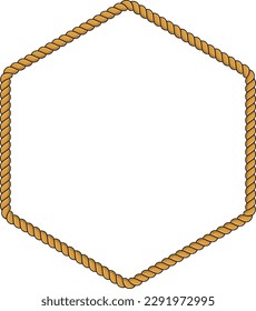 Rope frame. Decorative cord. Oval shape border