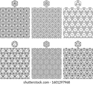 Hexagonal Seamless Geometric Patterns Background Stock Vector (Royalty ...