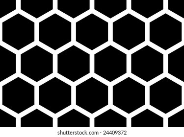 Hexagonal seamless honey bee  pattern