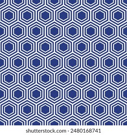 hexagonal seamless pattern fully editable Vector
