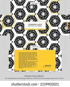 Hexagonal shape tissue box concept, template for business purpose. Place your text and logo and ready to go for print
