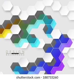 Hexagonal Shapes Background