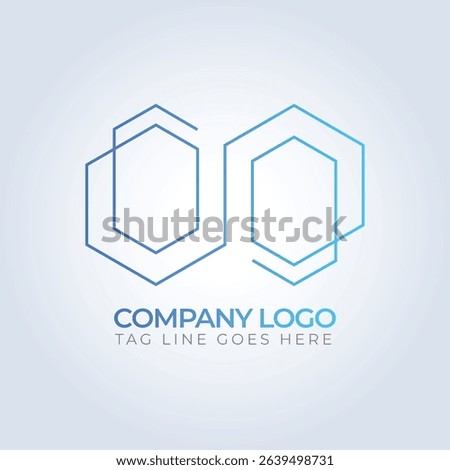 Hexagonal shapes company logo template design