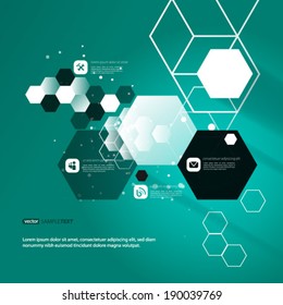 Hexagonal Shapes Digital Background