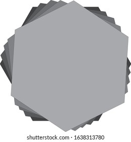 hexagonal shapes from shades of gray on a white background