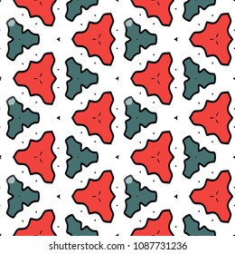 Hexagonal simmetry vector ornaments. Geometric pattern for ceramic tile, surface design, textiles, printing, wallpaper.The endless texture with abstract stars.