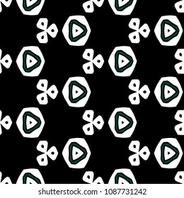 Hexagonal simmetry vector ornaments. Geometric pattern for ceramic tile, surface design, textiles, printing, wallpaper.The endless texture with abstract stars.