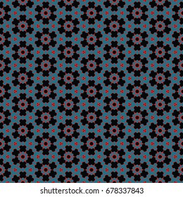 Hexagonal simmetry vector ornaments. Geometric pattern for ceramic tile, surface design, textiles, printing, wallpaper.The endless texture with abstract stars.