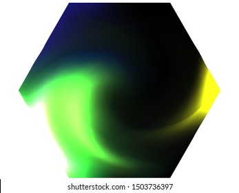 Hexagonal smooth background. Trendy soft color element. Original modern, natural end easy editable  backdrop. Black and green elegant colorful fluid cover for your creative projects.