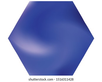 Hexagonal smooth background. Trendy soft color art. Geometric backdrop in style of 90th, 80th, 70h. Blue elegant and easy editable colorful fluid cover for your creative projects.