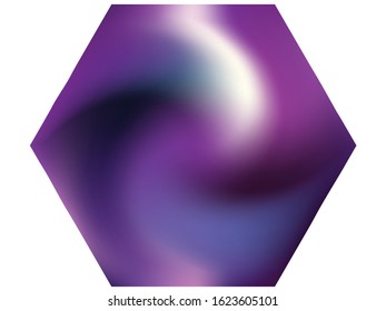 Hexagonal smooth background. Trendy soft color concept. Flat backdrop in style of 90th, 80th, 70h. Violet elegant and easy editable colorful fluid cover for your creative projects.