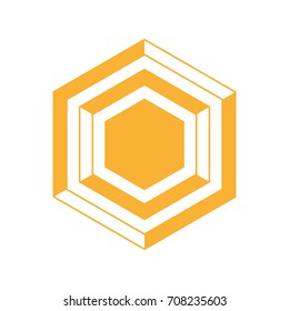hexagonal structure logo vector