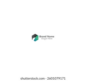 Hexagonal Structure monogram with white background. 