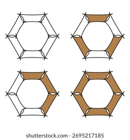 Estructura hexagonal. Patrón de células de panal. Abstractas Vector de forma geométrica. Fondo de tecnología de Ciencia. EPS 10.