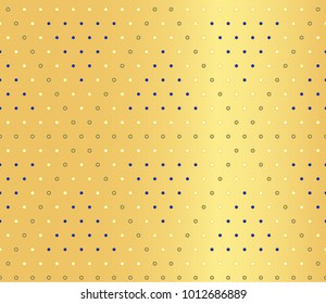 hexagonal structure of small dots for gift paper on golden background