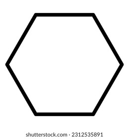 Hexagonal symbol. Hexagonal shape. Vector.