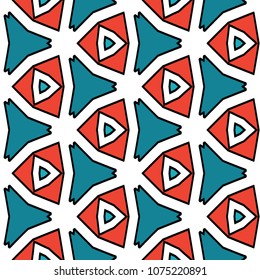 Hexagonal symmetry vector ornaments. Geometric pattern for ceramic tile, surface design, textiles, printing, wallpaper.The endless texture with abstract stars.