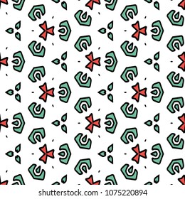 Hexagonal symmetry vector ornaments. Geometric pattern for ceramic tile, surface design, textiles, printing, wallpaper.The endless texture with abstract stars.