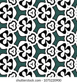 Hexagonal symmetry vector ornaments. Geometric pattern for ceramic tile, surface design, textiles, printing, wallpaper.The endless texture with abstract stars.