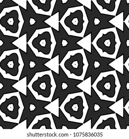 Hexagonal symmetry vector ornaments. Geometric pattern for ceramic tile, surface design, textiles, printing, wallpaper.The endless texture with abstract stars.