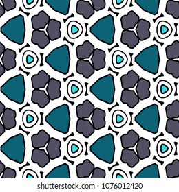 Hexagonal symmetry vector ornaments. Geometric pattern for ceramic tile, surface design, textiles, printing, wallpaper.The endless texture with abstract stars.