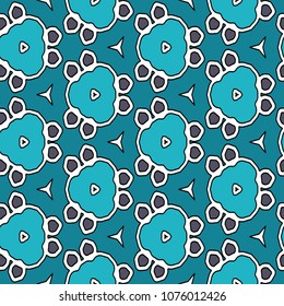 Hexagonal symmetry vector ornaments. Geometric pattern for ceramic tile, surface design, textiles, printing, wallpaper.The endless texture with abstract stars.