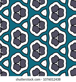 Hexagonal symmetry vector ornaments. Geometric pattern for ceramic tile, surface design, textiles, printing, wallpaper.The endless texture with abstract stars.