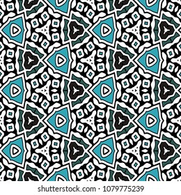 Hexagonal symmetry vector ornaments. Geometric pattern for ceramic tile, surface design, textiles, printing, wallpaper.The endless texture with abstract stars.