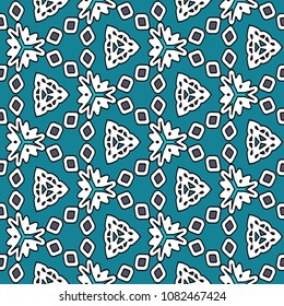 Hexagonal symmetry vector ornaments. Geometric pattern for ceramic tile, surface design, textiles, printing, wallpaper.The endless texture with abstract stars.
