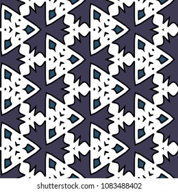 Hexagonal symmetry vector ornaments. Geometric pattern for ceramic tile, surface design, textiles, printing, wallpaper.The endless texture with abstract stars.