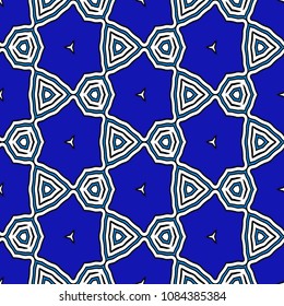 Hexagonal symmetry vector ornaments. Geometric pattern for ceramic tile, surface design, textiles, printing, wallpaper.The endless texture with abstract stars.