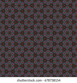 Hexagonal symmetry vector ornaments. Geometric pattern for ceramic tile, surface design, textiles, printing, wallpaper.The endless texture with abstract stars.