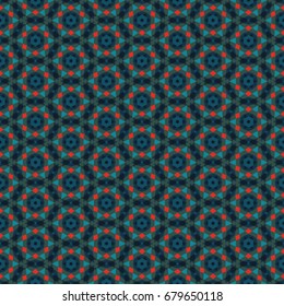 Hexagonal symmetry vector ornaments. Geometric pattern for ceramic tile, surface design, textiles, printing, wallpaper.The endless texture with abstract stars.