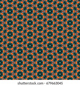 Hexagonal symmetry vector ornaments. Geometric pattern for ceramic tile, surface design, textiles, printing, wallpaper.The endless texture with abstract stars.