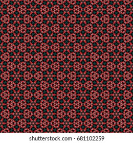 Hexagonal symmetry vector ornaments. Geometric pattern for ceramic tile, surface design, textiles, printing, wallpaper.The endless texture with abstract stars.