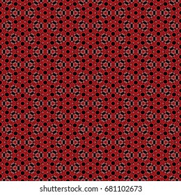 Hexagonal symmetry vector ornaments. Geometric pattern for ceramic tile, surface design, textiles, printing, wallpaper.The endless texture with abstract stars.