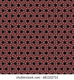 Hexagonal symmetry vector ornaments. Geometric pattern for ceramic tile, surface design, textiles, printing, wallpaper.The endless texture with abstract stars.