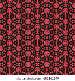 Hexagonal symmetry vector ornaments. Geometric pattern for ceramic tile, surface design, textiles, printing, wallpaper.The endless texture with abstract stars.