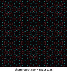 Hexagonal symmetry vector ornaments. Geometric pattern for ceramic tile, surface design, textiles, printing, wallpaper.The endless texture with abstract stars.
