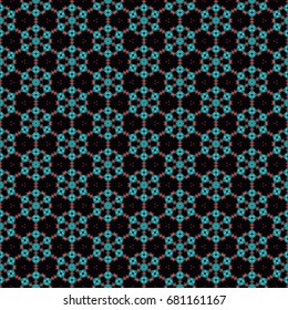 Hexagonal symmetry vector ornaments. Geometric pattern for ceramic tile, surface design, textiles, printing, wallpaper.The endless texture with abstract stars.